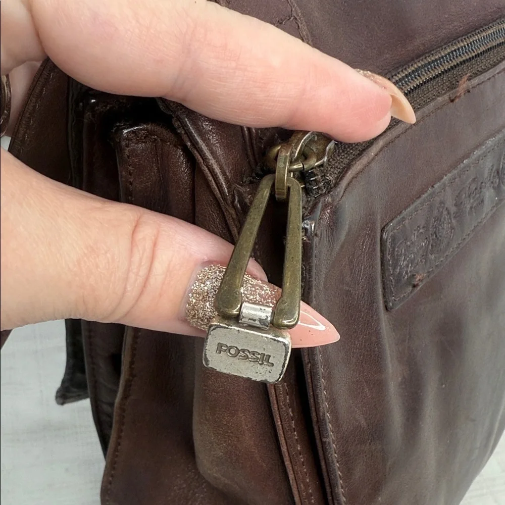 Vintage Fossil unisex Leather Bag